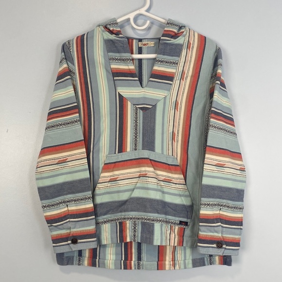 Faherty Womens Baja Hoodie Sierra Paradise Cotton Blend Sz Medium M Aztec Cozy - Picture 2 of 9